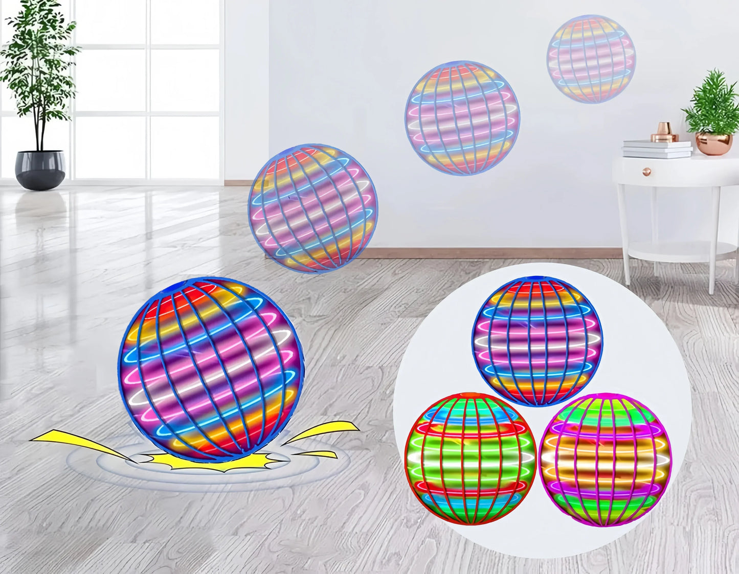 Latająca piłka LED boomerang dla dzieci