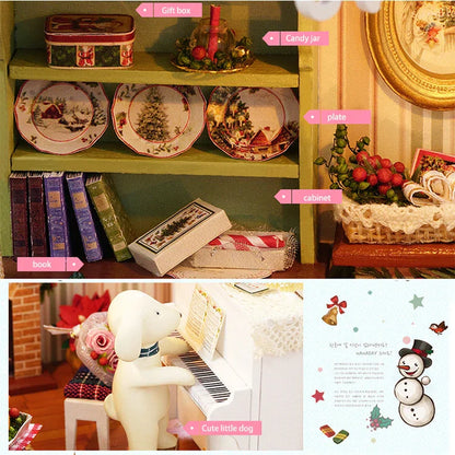 Mini domek dla kotka z meblami na prezent