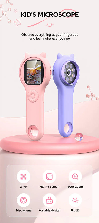 Mikroskop optyczny 200MP dla dzieci 500x