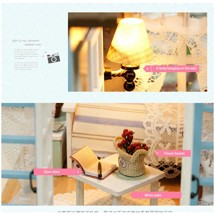 Mini domek dla kotka z meblami na prezent