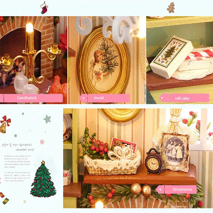 Mini domek dla kotka z meblami na prezent