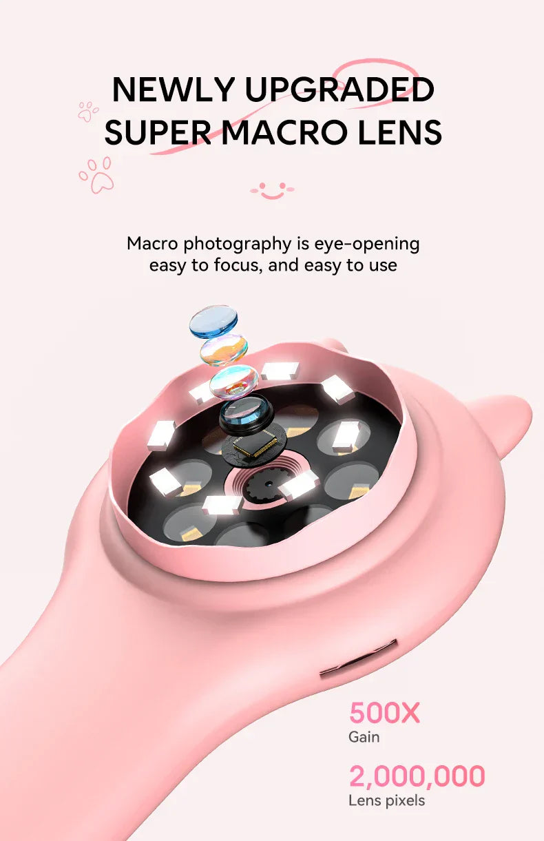 Mikroskop optyczny 200MP dla dzieci 500x