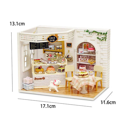 Mini domek dla kotka z meblami na prezent