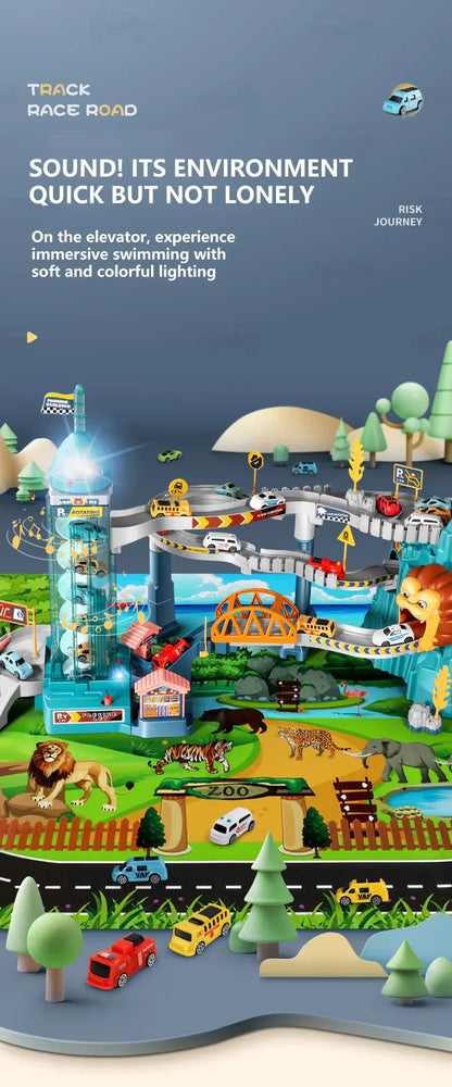 Tor wyścigowy Lew z samochodami dla dzieci