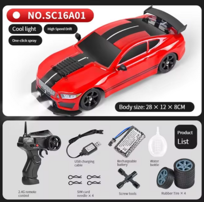 Samochód RC Driftowy 1:16 - Zdalnie Sterowany z Oświetleniem