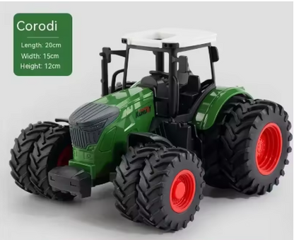 1:24 ze stopu metali, zdalnie sterowany traktor z reflektorami, symulacja, elektryczny ciągnik rolniczy, zestaw zabawek dla dzieci na zewnątrz, prezenty