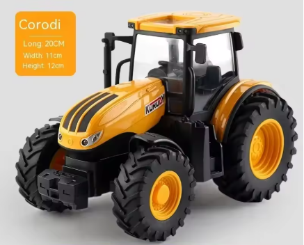 1:24 ze stopu metali, zdalnie sterowany traktor z reflektorami, symulacja, elektryczny ciągnik rolniczy, zestaw zabawek dla dzieci na zewnątrz, prezenty