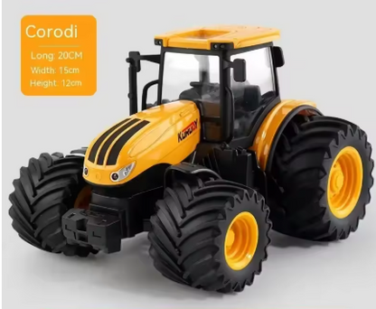 1:24 ze stopu metali, zdalnie sterowany traktor z reflektorami, symulacja, elektryczny ciągnik rolniczy, zestaw zabawek dla dzieci na zewnątrz, prezenty