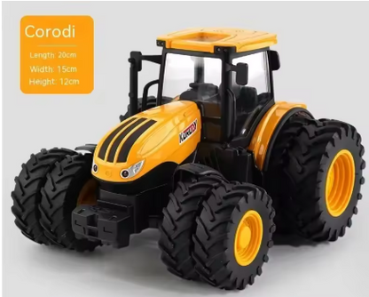 1:24 ze stopu metali, zdalnie sterowany traktor z reflektorami, symulacja, elektryczny ciągnik rolniczy, zestaw zabawek dla dzieci na zewnątrz, prezenty
