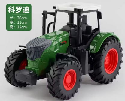 1:24 ze stopu metali, zdalnie sterowany traktor z reflektorami, symulacja, elektryczny ciągnik rolniczy, zestaw zabawek dla dzieci na zewnątrz, prezenty