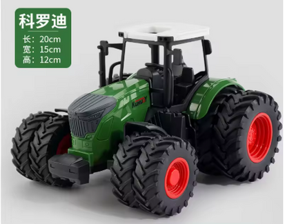 1:24 ze stopu metali, zdalnie sterowany traktor z reflektorami, symulacja, elektryczny ciągnik rolniczy, zestaw zabawek dla dzieci na zewnątrz, prezenty