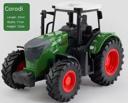1:24 ze stopu metali, zdalnie sterowany traktor z reflektorami, symulacja, elektryczny ciągnik rolniczy, zestaw zabawek dla dzieci na zewnątrz, prezenty