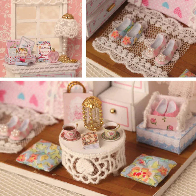 Mini domek dla kotka z meblami na prezent