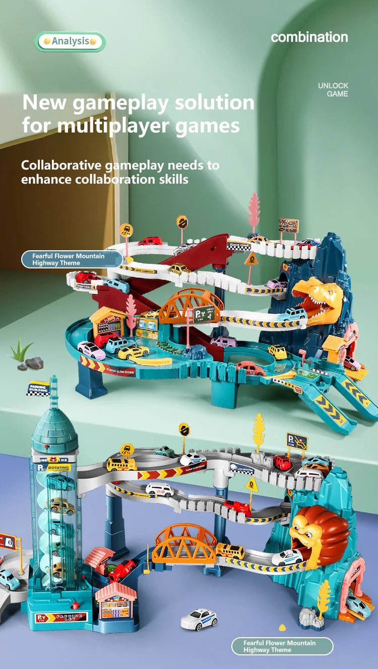 Tor wyścigowy Lew z samochodami dla dzieci